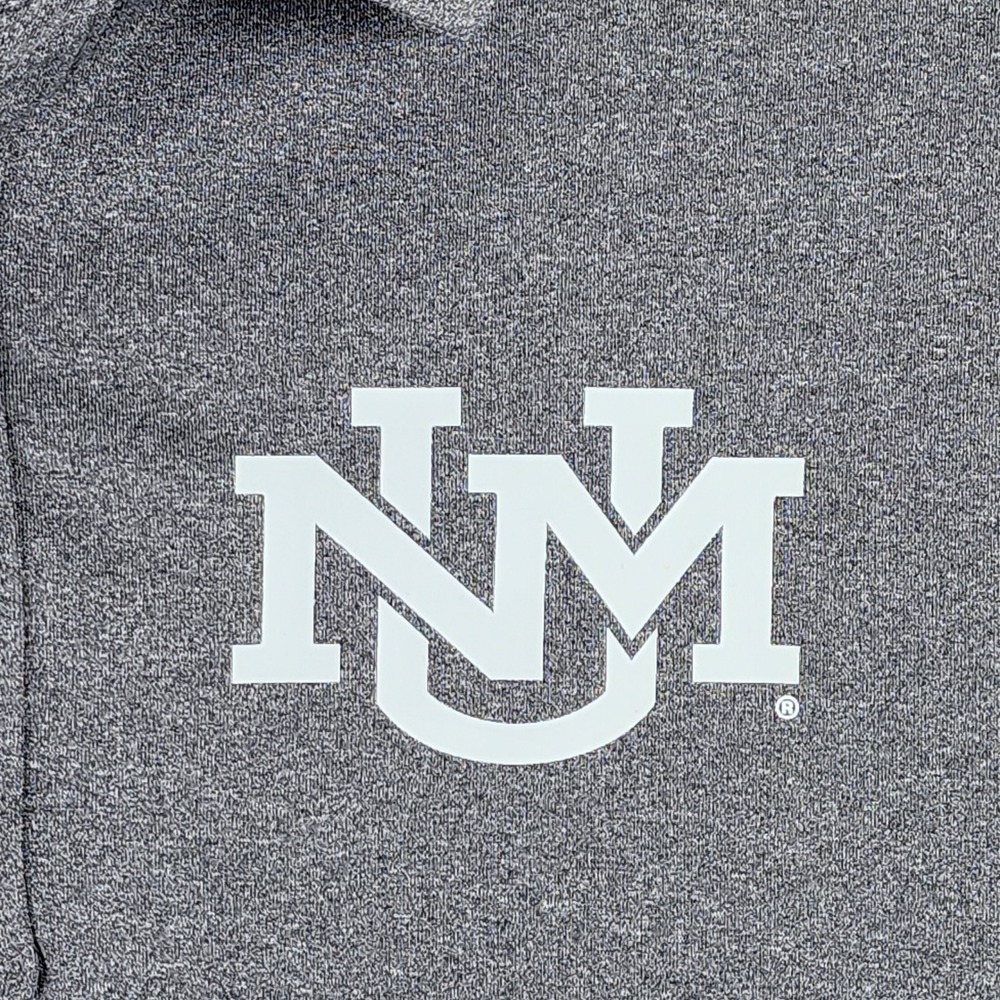 University New Mexico FootJoy Solid Lisle TF Polo Shirt Mens M Heather Gray Golf - Picture 4 of 10